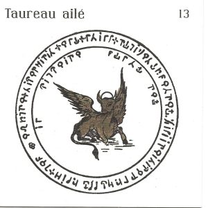 Pentacle Abbé Julio N°13 – Taureau ailé – Talisman consacré protection & magnétisme