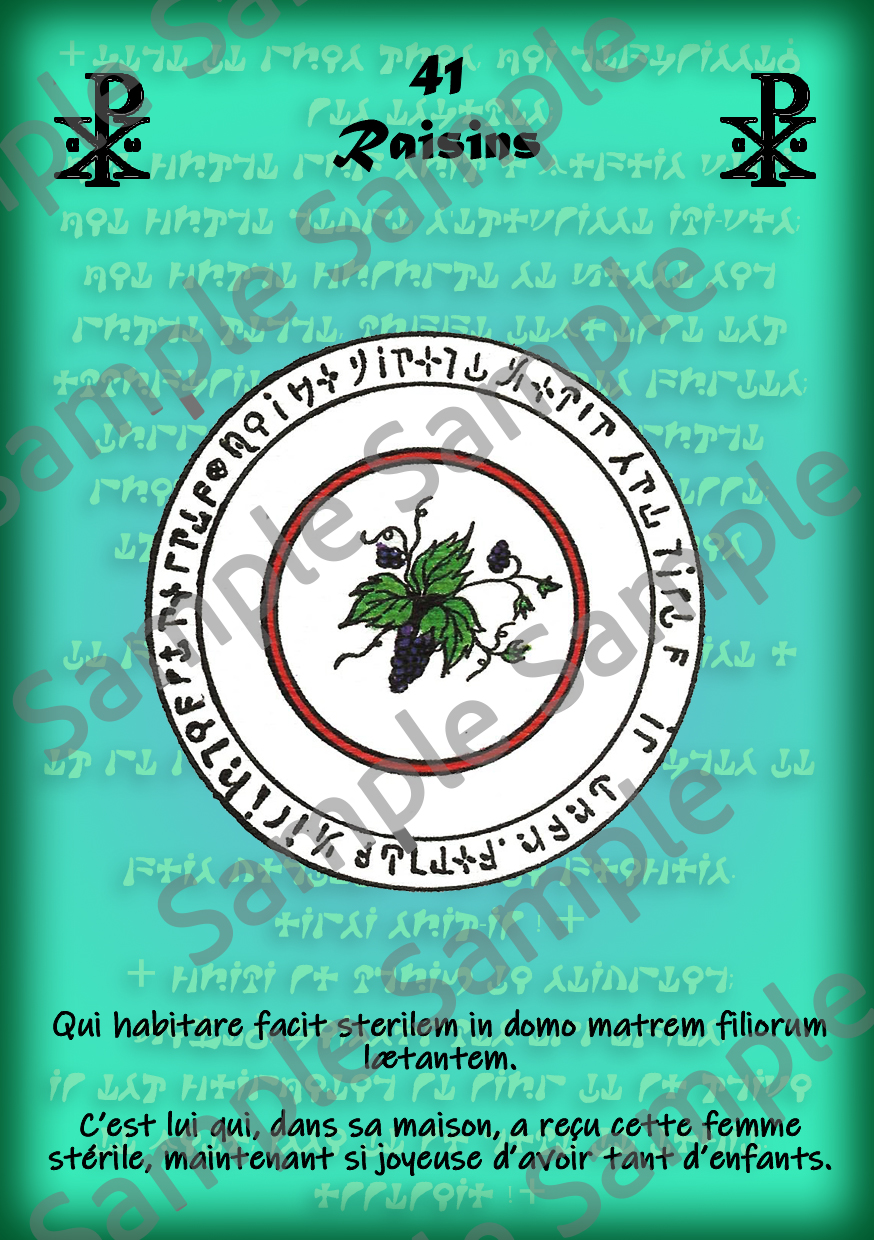 Pentacle Abbé Julio N°42 – Raisins – Talisman consacré protection & magnétisme